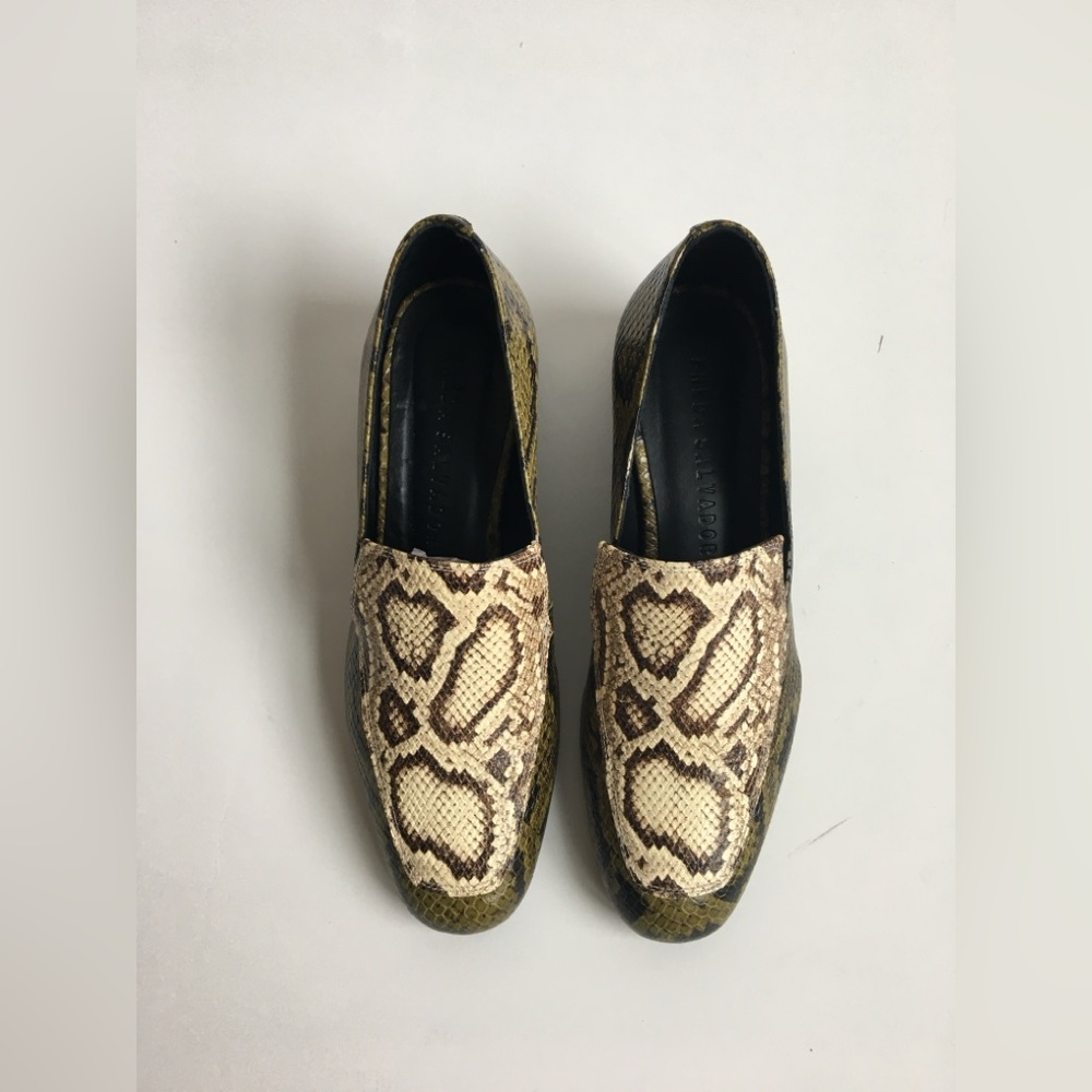 Snakeskin Patterned Freda Salvador Loafers Size 6